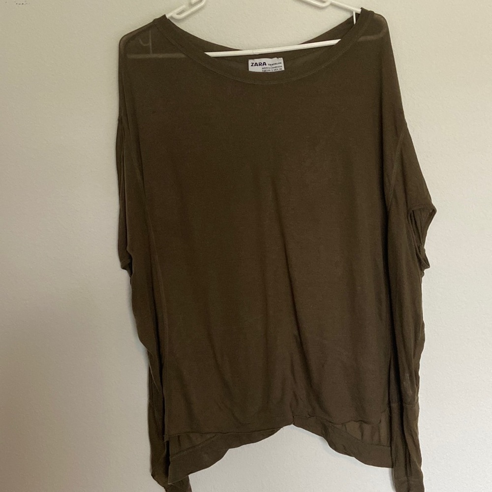 ZARA green loose t-shirt
